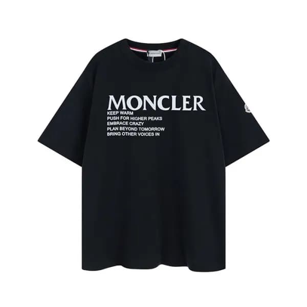 몽클레어 남성 블랙 크루넥 반팔티 - Moncler Mens Black Tshirts - … - 1