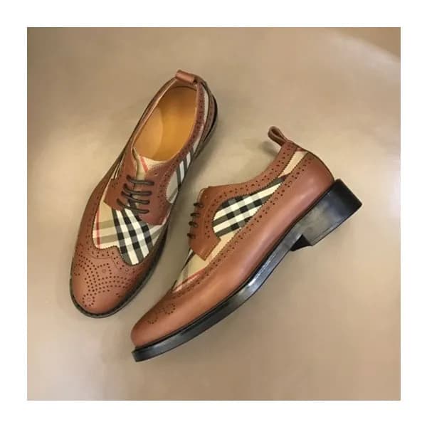 버버리 남성 시그니처 카멜 로퍼 - Burberry Mens Camel Loafer - b… - 1