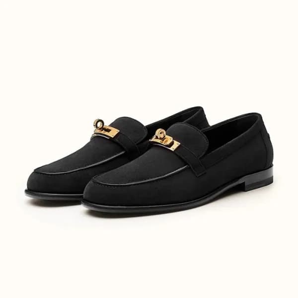 에르메스 여성 시그니처 블랙 로퍼 - Hermes Womens Black Loafer - … - 1