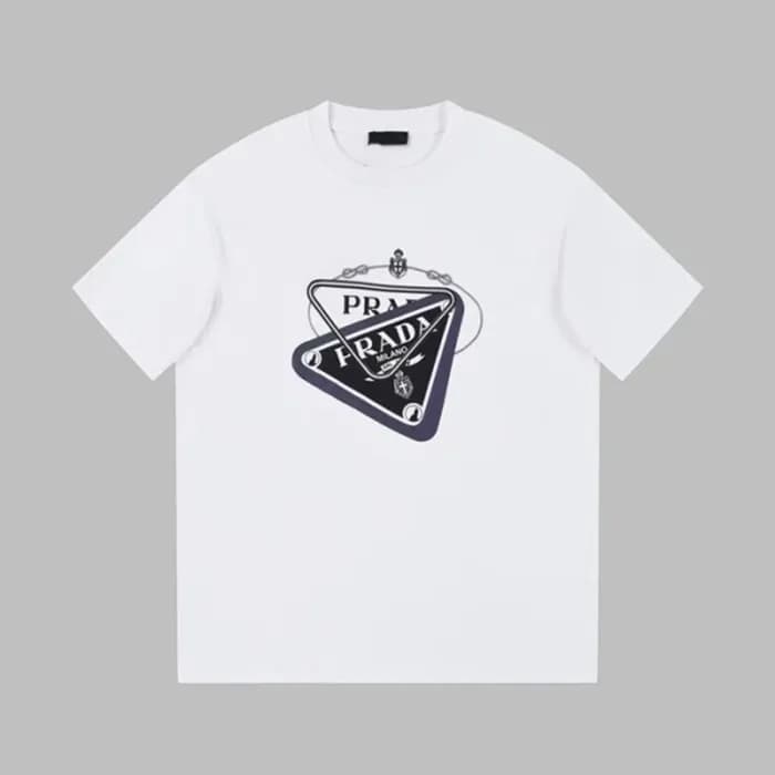 프라다 남성 화이트 반팔티 - Prada Mens White T-shirts - pr405… - 1