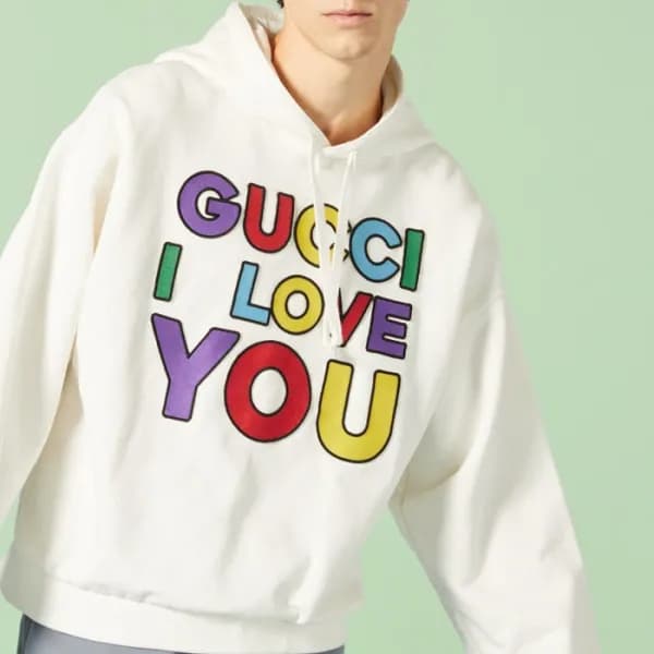 구찌 남/녀 트렌디 화이트 후드티 - Gucci Unisex White Hoodie - … - 1
