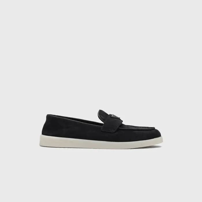 프라다 남성 스웨이드 가죽 블랙 로퍼 【매장-140만원대】 - Prada Mens Blac… - 1