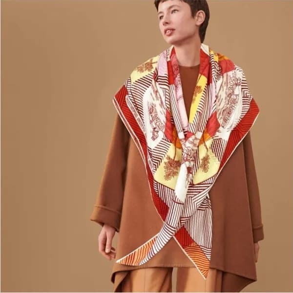 에르메스 여성 레드 스카프 - Hermes Womens Red Scarf - he510x - 1