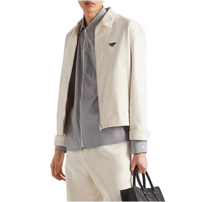 프라다 남성 화이트 데님 자켓 - Prada Mens White Jackets - pr84… - 1