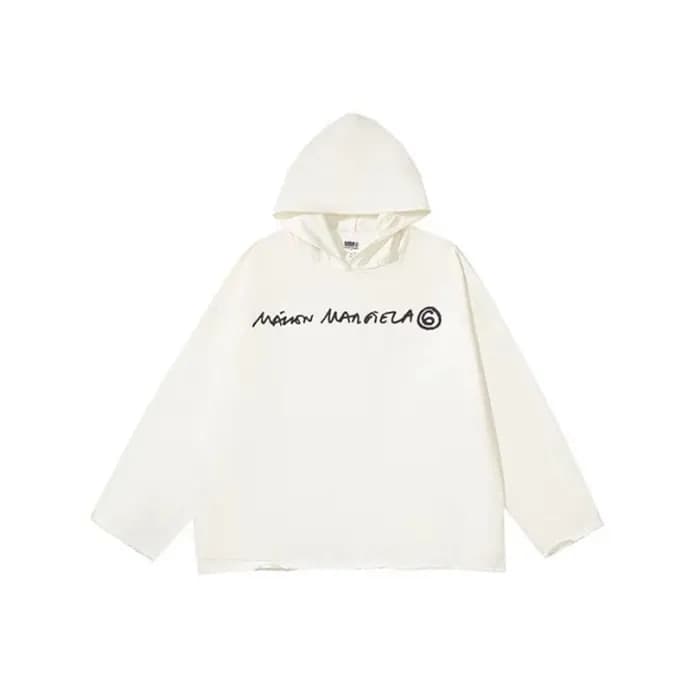 메종 마르지엘라 남성 화이트 후드티 - Maison margiela Mens White H… - 1