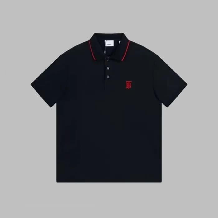 버버리 남성 블랙 폴로 티셔츠 - Burberry Mens Black Tshirts - b… - 1