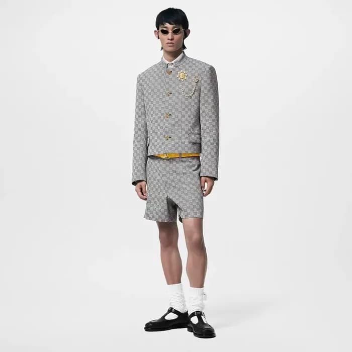 루이비통 남성 그레이 반바지 - Louis vuitton Mens Gray Half-pan… - 1