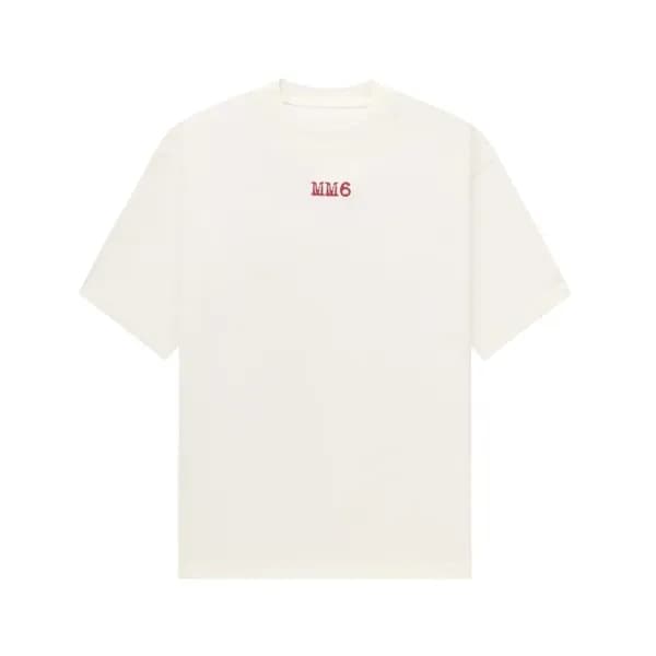 메종 마르지엘라 남/녀 아이보리 반팔 티셔츠 - Maison Margiela Unisex … - 1