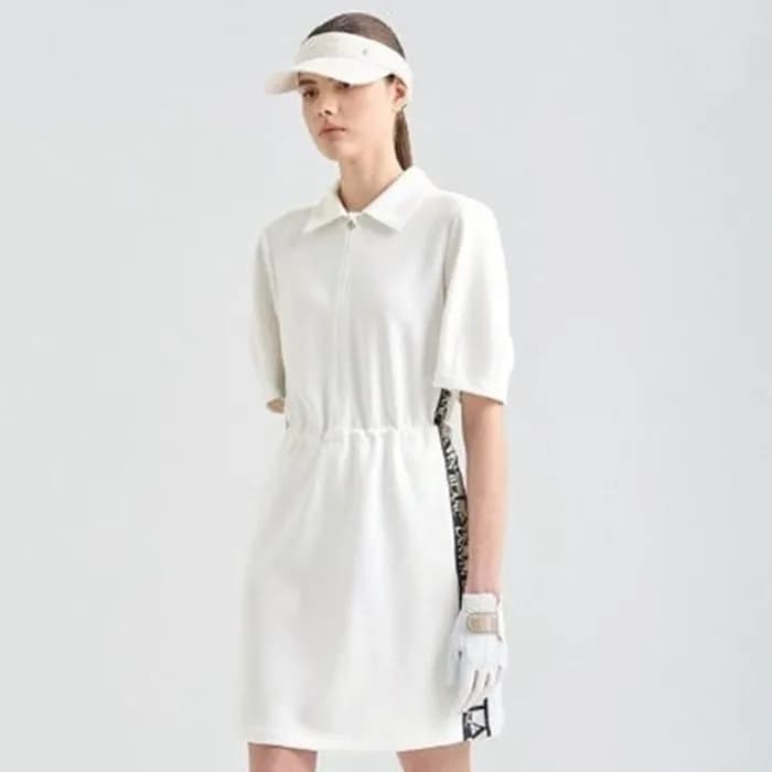 [LANVIN BLANC] 랑방블랑 여성 컨트라스트 로고 라인 드레스 - gol1125x - 1