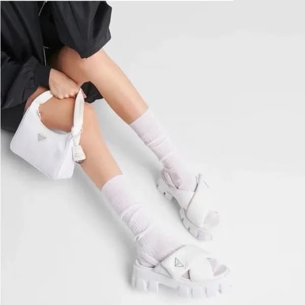 프라다 여성 소프트 패딩 샌들 - Prada Womens Napa Sandals - prs… - 1