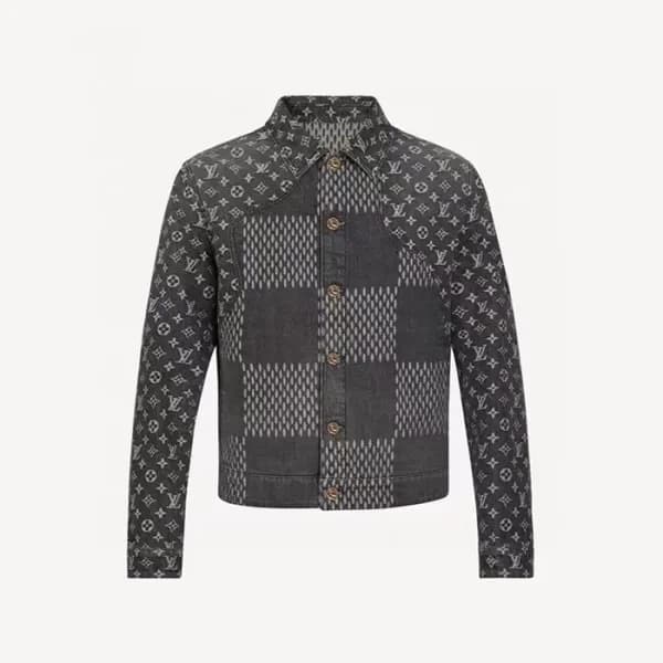 루이비통 남성 데님 재킷 - Louis vuitton Mens Denim Jacket - … - 1