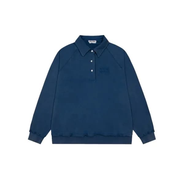 미우미우 남/녀 폴로 긴팔티 - Miumiu Unisex Polo Tshirt - mic3… - 1