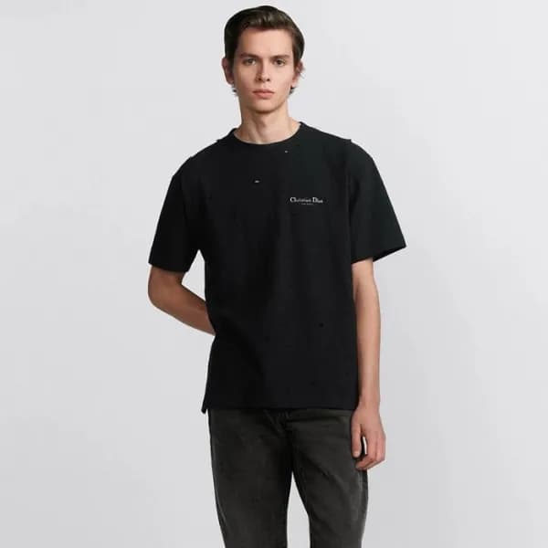 디올 남성 라운드 반팔 티셔츠 - Dior Mens Round Tshirt - dic503… - 1