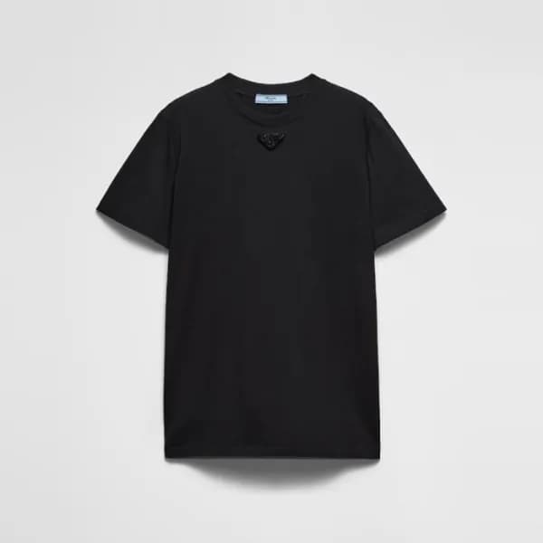 프라다 여성 화이트 반팔 티셔츠 - Prada Womens White Tshirts - p… - 1