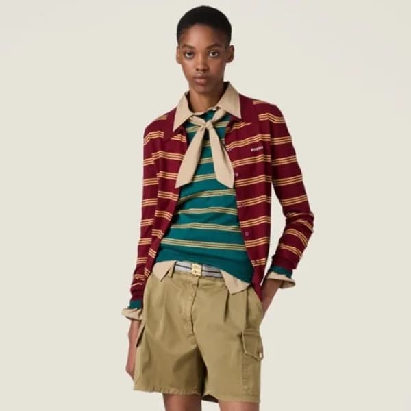 미우미우 여성 폴로 가디건 - Miumiu Womens Polo Cardigan - muc… - 1