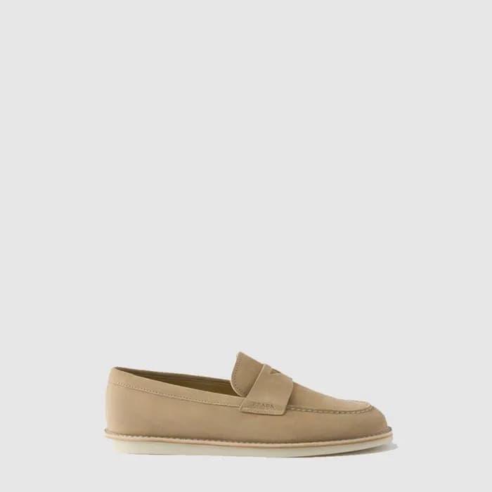 프라다 남성 블리치드 스웨이드 로퍼 - Prada Mens Bleached Suede Lo… - 1