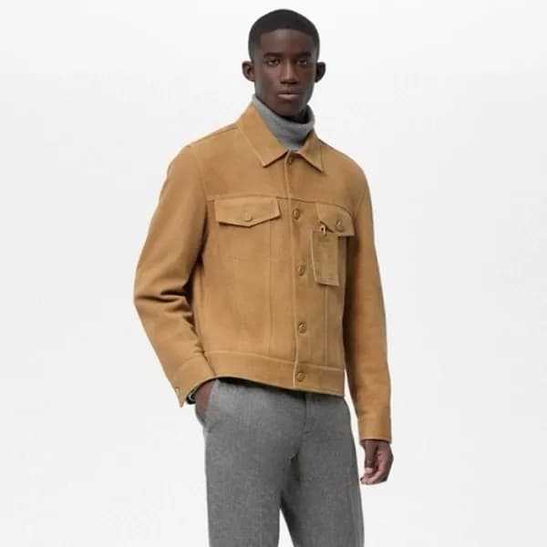 루이비통 남성 가죽 재킷 - Louis vuitton Mens Leather Jacket … - 1