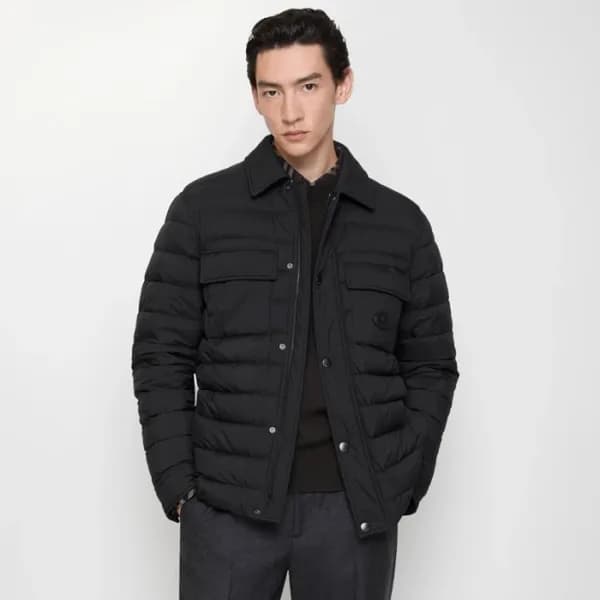 버버리 남성 나일론 패딩 오버셔츠 - Burberry Mens Nylon Padded Ov… - 1