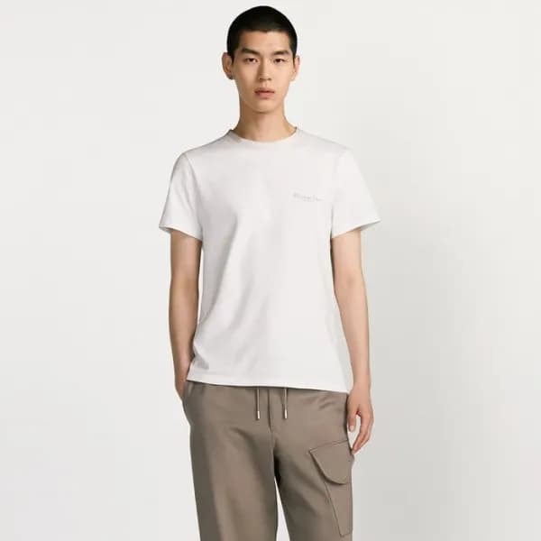 디올 남성 라운드 반팔 티셔츠 - Dior Mens Round Tshirt - dic139… - 1