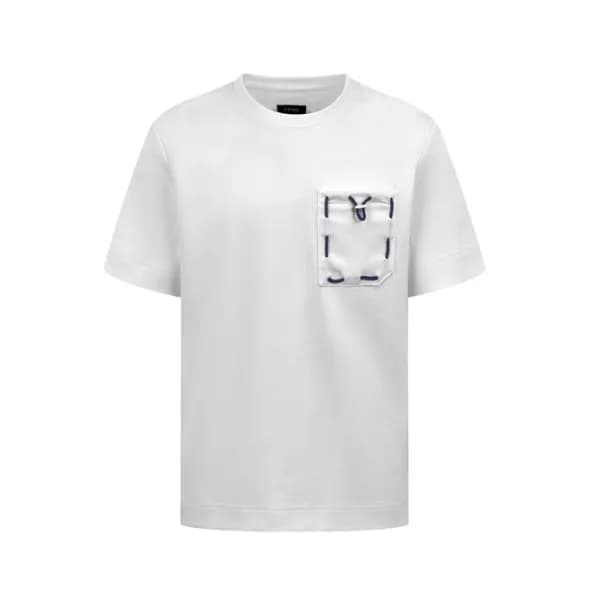 펜디 남성 라운드 반팔 티셔츠 - Fendi Mens Round Tshirt - fec14… - 1