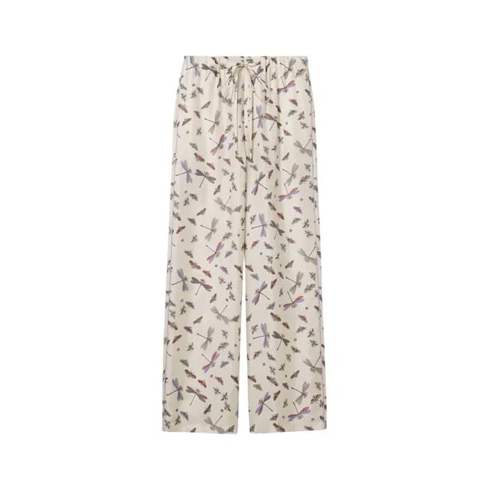 루이비통 여성 프린트 실크 트윌 팬츠- Louis vuitton Womens Printed… - 1