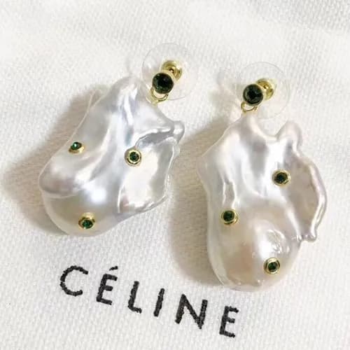 CELINE Yellow Gold Earring - 셀리느 여성용 18k도금 옐로우 골드 … - 1