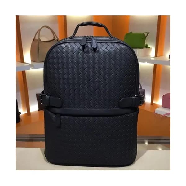 Bottega Veneta Leather Black Back Pack,30cm - 보테가 … - 1