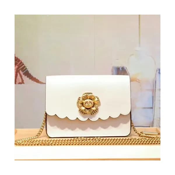 Coach Leather Bowery Chain Shoulder Bag,18cm - 코치 … - 1