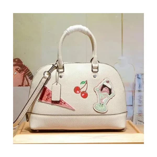 Coach Leather Mini Tote Shoulder Bag,26cm - 코치 레더 … - 1