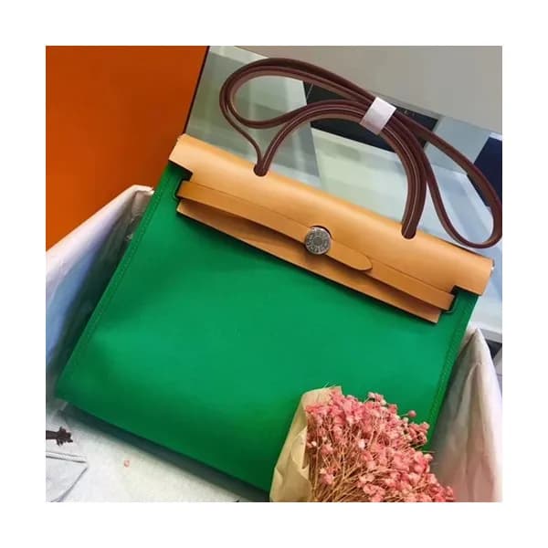 Hermes Herbag Canvas Tote Shoulder Bag ,31cm - 에르메… - 1