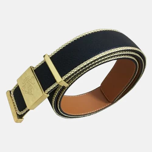 Gucci 2019 Mens Box Logo Steel Buckle Leather Belt… - 1