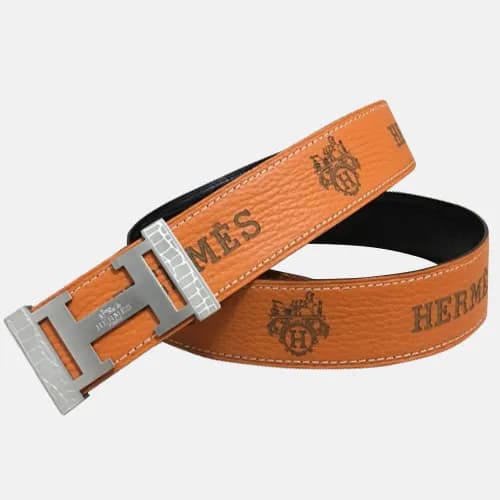 Hermes 2019 Mens Business Initial Logo Reversible … - 1