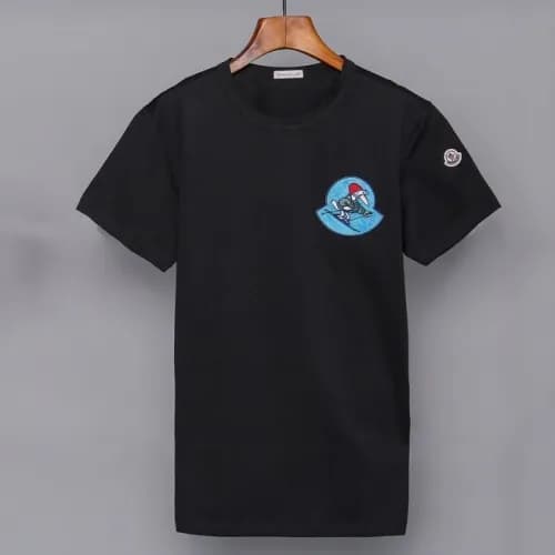 Mocler 2019 Mens Patch Logo Cotton Short Sleeved T… - 1