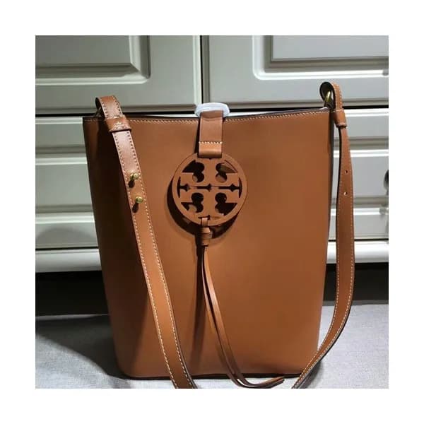 Tory Burch Miller Leather Brown Hobo Shoulder Bag,… - 1