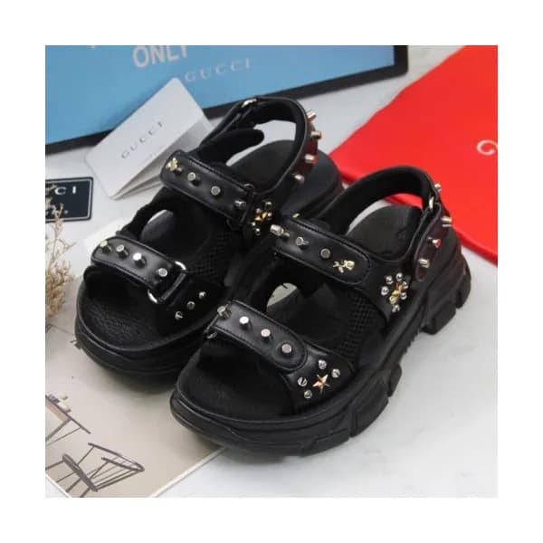 Gucci 2019 Ladies Stud Strap Lamskin Sandal - 구찌 여… - 1