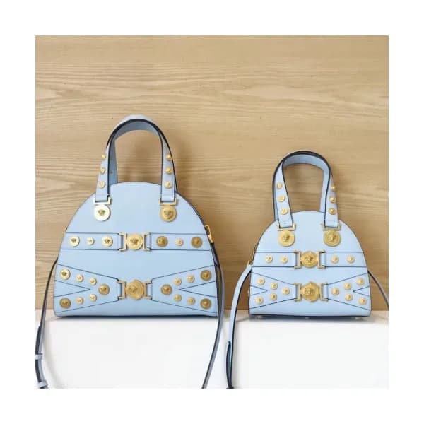 Versace 2019 Tribute Leather Tote Shoulder Bag,22/… - 1