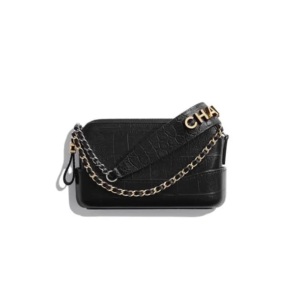 Chanel 2019 Women Gabrielle Leather Chain Shoulder… - 1