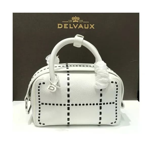 Delvaux 2019 Cool Box Leather Tote Shoulder Bag,22… - 1