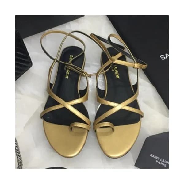 Saint Laurent 2019 Ladies Leather Sandal - 입생로랑 20… - 1
