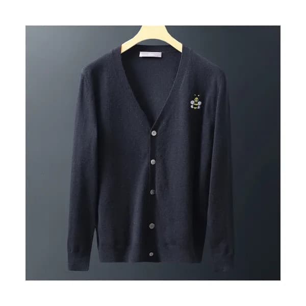 Dior 2019 Mens Retro Logo Wool Cardigan - 디올 2019 … - 1