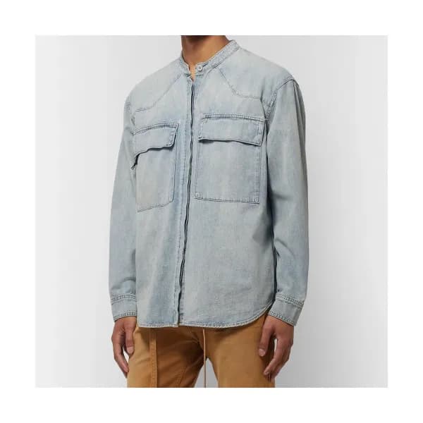 Fear of god 2019 Mens Oversize Minimal Denim shirt… - 1