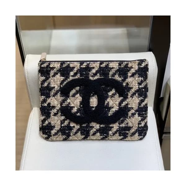 Chanel 2019 Women Tweed Clutch Bag,28cm - 샤넬 2019 … - 1
