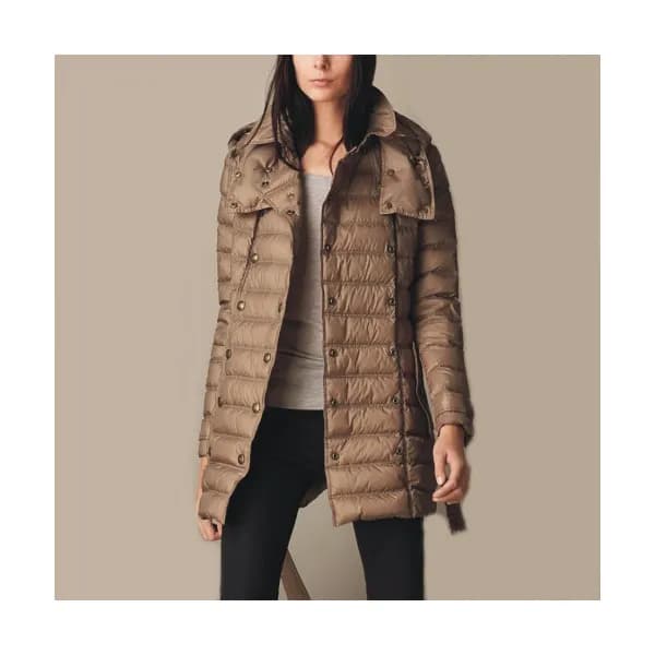 Burberry 2019 Womens Logo Goose Down Long Padding … - 1