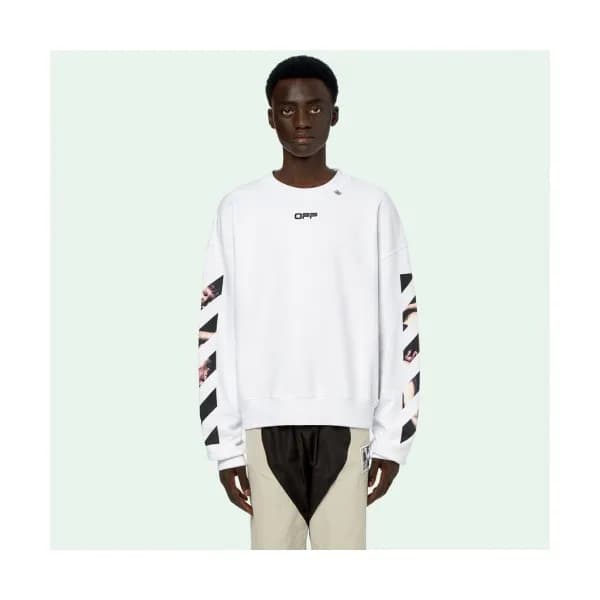 Off-white 2019 Mm/Wm Logo Cotton Oversize HoodT - … - 1