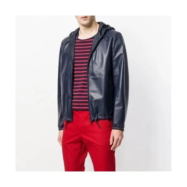 Prada 2019 Mens Logo Casual Leather Jacket - 프라다 2… - 1