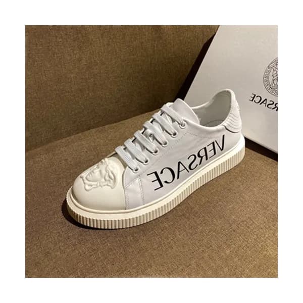 Versace 2020 Mens Leather Sneakers - 베르사체 2020 남성용… - 1