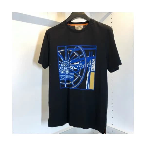 [에르메스]Hermes 2020 Mens Crew-neck Silket Short Slee… - 1