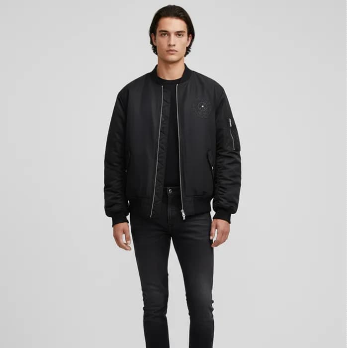 크롬하츠 남성 봄버 자켓 - Chrom Hearts Mens Bomber Jacket - … - 1