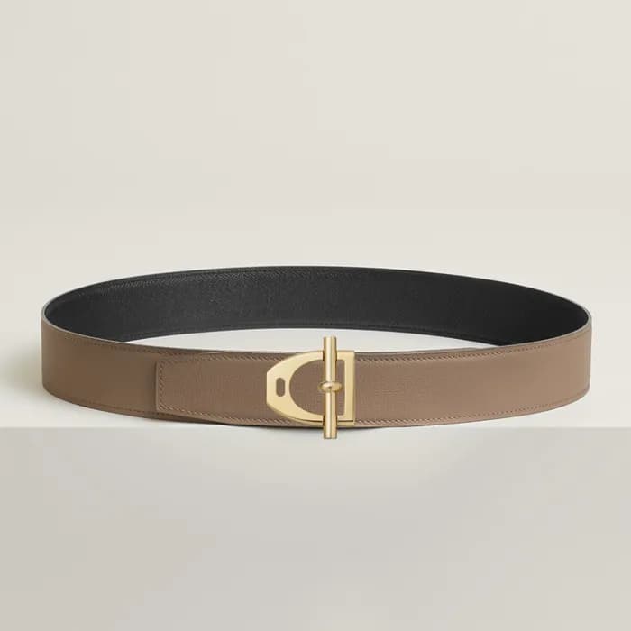 Hermeis Neo Etrier belt buckle & Reversible leathe… - 1