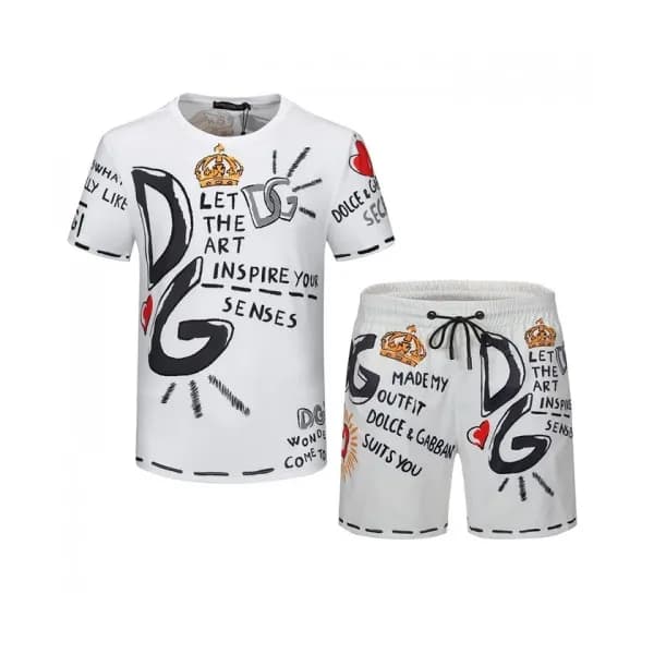 Dolce&Gabbana Mens Casual Training Short Sleeved C… - 1